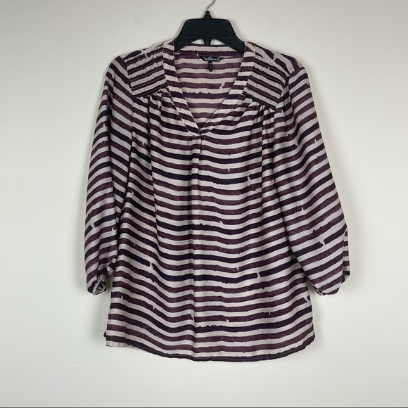 Satin striped blouse - Picture 1 of 3